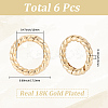 6Pcs Brass Spring Gate Clasps FIND-SC0020-67A-2