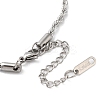 Non-Tarnish 304 Stainless Steel Rope Chain Bracelets for Women LS-BJEW-G712-14B-P-3
