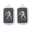 Alloy Twelve Constellations Series Big Pendants PALLOY-O107-01P-09-1