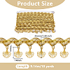 Polyester Fringe Lace Trim Ribbon with Charms Tassel OCOR-WH0078-337B-2