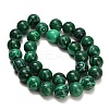 Dyed Synthetic Malachite Beads Strands GG-CBA6382-A03-12mm-5