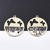 Epoxy Resin Pendants RESI-S365-77-2