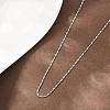 Brass Oval Link Chain Necklaces NJEW-D338-02P-4
