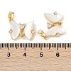 Natural White Shell Butterfly Pendants KK-U043-26G-3