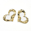 Brass Wavy Pendants KK-T032-130G-1