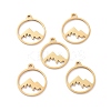 201 Stainless Steel Laser Cut Pendants STAS-S105-T901-2G-1