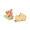 304 Stainless Steel Enamel Pendants STAS-R168-22G-01-2