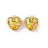 Brass Micro Pave Cubic Zirconia Charms KK-R226-06G-04-1