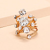 Alloy Rhinestone Multi-layer Rings VU7935-1-2