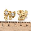 Bowknot 304 Stainless Steel Glass Stud Earrings LS-EJEW-M105-02G-5