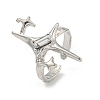Star Zinc Alloy Open Cuff Ring LS-RJEW-Z048-01P-02-1