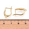 Brass Micro Pave Cubic Zirconia Hoop Earring Finding KK-N261-36G-3