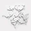 Non-Tarnish 304 Stainless Steel Kitten Pendants LS-STAS-Q201-T440-2