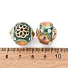 Handmade Resin Indonesia Round Beads IPDL-P005-14KCG-01-3