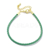 Polyester Cord Braided Bracelet Makings MAK-Z003-01G-22-1