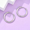 Tarnish Resistant 304 Stainless Steel Huggie Hoop Earrings LS-EJEW-F111B-21mm-P-2