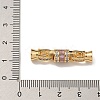 Brass Micro Pave Cubic Zirconia Fold Over Clasps KK-U037-43G-01-3
