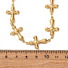 304 Stainless Steel Cross Link Chain Necklaces for Women NJEW-G178-03G-01-5