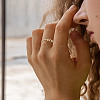 1Pc Brass Micro Pave Clear Cubic Zirconia Open Cuff Rings for Women RJEW-LP0002-37W-1