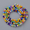 Frosted Glass Beads Strands X-FGLA-T002-10B-2