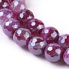 Natural Dyed & Heated Striped Agate/Banded Agate Beads Strands G-E537-01C-01-3