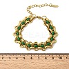 304 Stainless Steel Enamel Link Chain Bracelets for Women BJEW-A152-03G-5