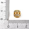 Hollow Barrel Rack Plating Brass Cubic Zirconia European Beads KK-L236-06G-3