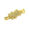 Brass Micro Pave Cubic Zirconia Pendants KK-R159-19B-G-2