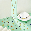 84Pcs 7 Color Natural Gemstone Connector Charms PALLOY-FH00127-5