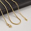 Brass Rolo Chains Necklaces for Women NJEW-D302-22G-1