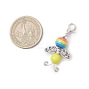 Bees Resin & Synthetic Turquoise Pendant Decorations HJEW-JM03536-3