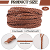 5M 3-Ply PU Leather Braided Cord LC-GF0001-12A-2
