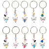 10Pcs 10 Colors Angel Acrylic Keychains KEYC-TA0001-26-1