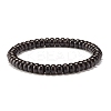 Black Coconut Shell Beads Stretch Bracelet BJEW-JB07353-1