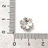 Rack Plating Brass Micro Pave Clear Cubic Zirconia Bead Caps KK-H508-22B-P-3
