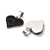 201 Stainless Steel Clay Pendants STAS-R166-02A-P-2