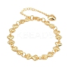 304 Stainless Steel Heart Link Chain Bracelets for Valentine's Day Gift BJEW-D359-17C-G-2