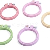 Adjustable ABS Plastic Flat Round Embroidery Hoops TOOL-PW0003-017-3