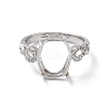 Rhodium Plated 925 Sterling Silver Cubic Zirconia Adjustable Ring Components STER-C011-15P-2