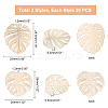 40Pcs 2 Style Brass Pendants KK-DC0001-15-2