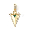 Brass Micro Pave Cubic Zirconia European Dangle Pendants KK-U047-17G-02-1