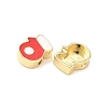 Christmas Brass Enamel Beads KK-I474-G15-2
