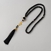Round Glass Imitation Pearl Beaded Decorations AJEW-WH0460-139G-12-1