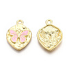 Rack Plating Alloy Enamel Pendants PALLOY-T077-209C-1