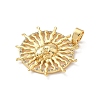 Brass Micro Pave Cubic Zirconia Pendants KK-F905-18G-02-2