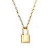 Stylish Stainless Steel Padlock Pendant Necklace for Women's Daily Wear JX6523-1-1