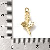 Rack Plating Brass Micro Pave Clear Cubic Zirconia Pendants KK-K373-15G-3