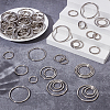 100Pcs 5 Styles Iron Linking Ring IFIN-GO0001-04-4