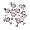 Tibetan Style Tropical drink Alloy Pendants TIBEB-A14275-AS-LF-4