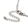 Brass Enamel Pendant Necklaces for Women NJEW-A018-01-3